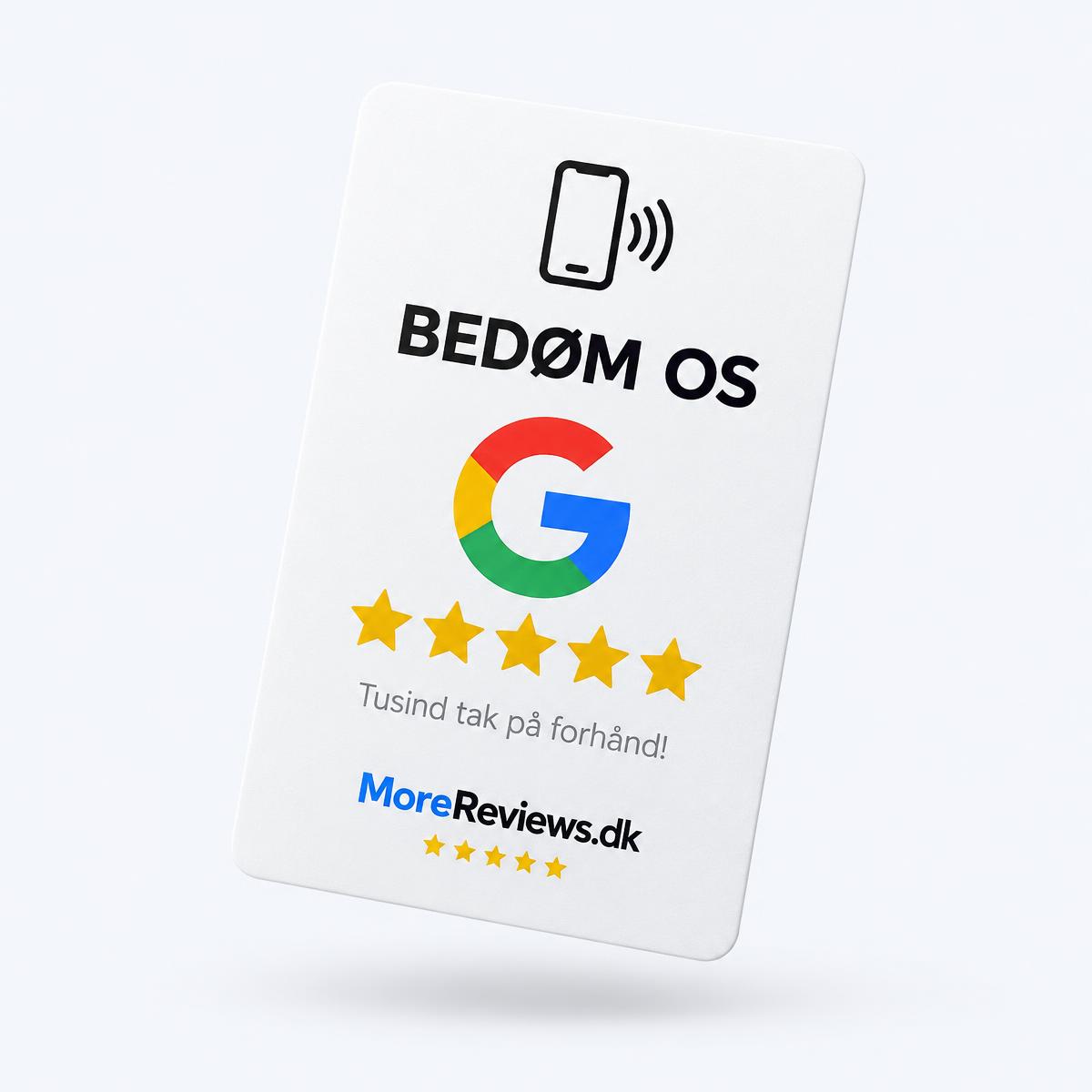 MoreReviews NFC-kort i CR80-størrelse